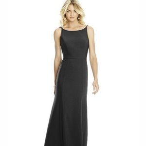 Dessy black bridesmaid dress
